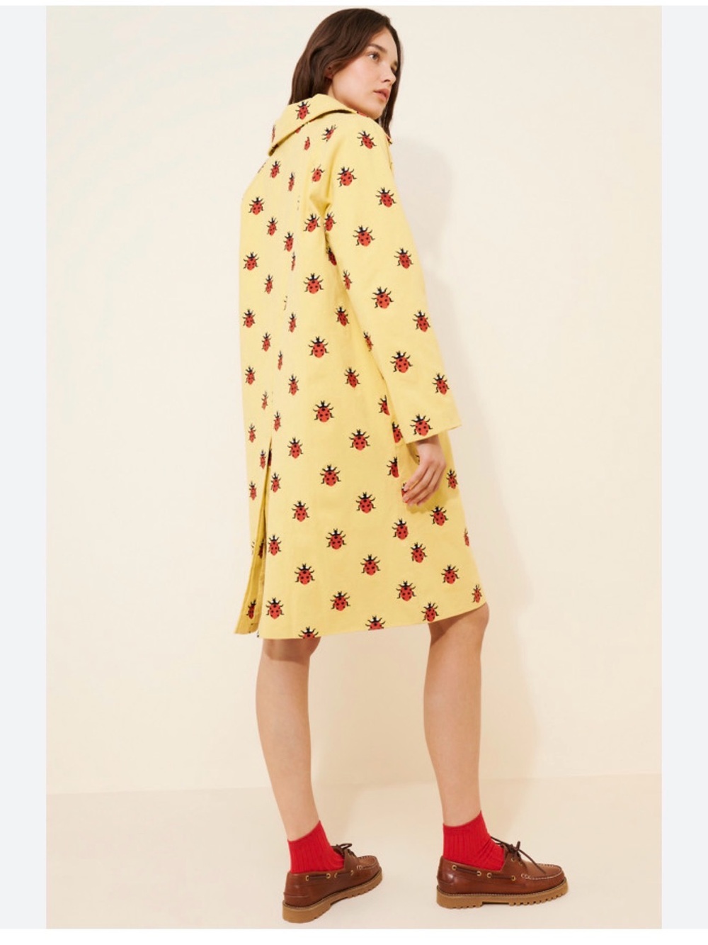 Boyko Madi Core Coat Yellow with Ladybugs - Picture 2 of 6